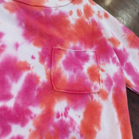 Yummy Sweater Co XS Cropped Boxy Tie Dye Sweatshirt Oversized - Picture 3 of 4